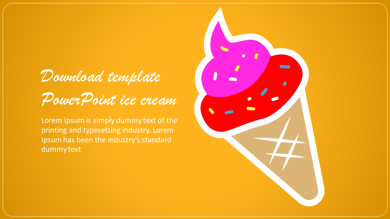 Download Template PowerPoint Ice Cream Model